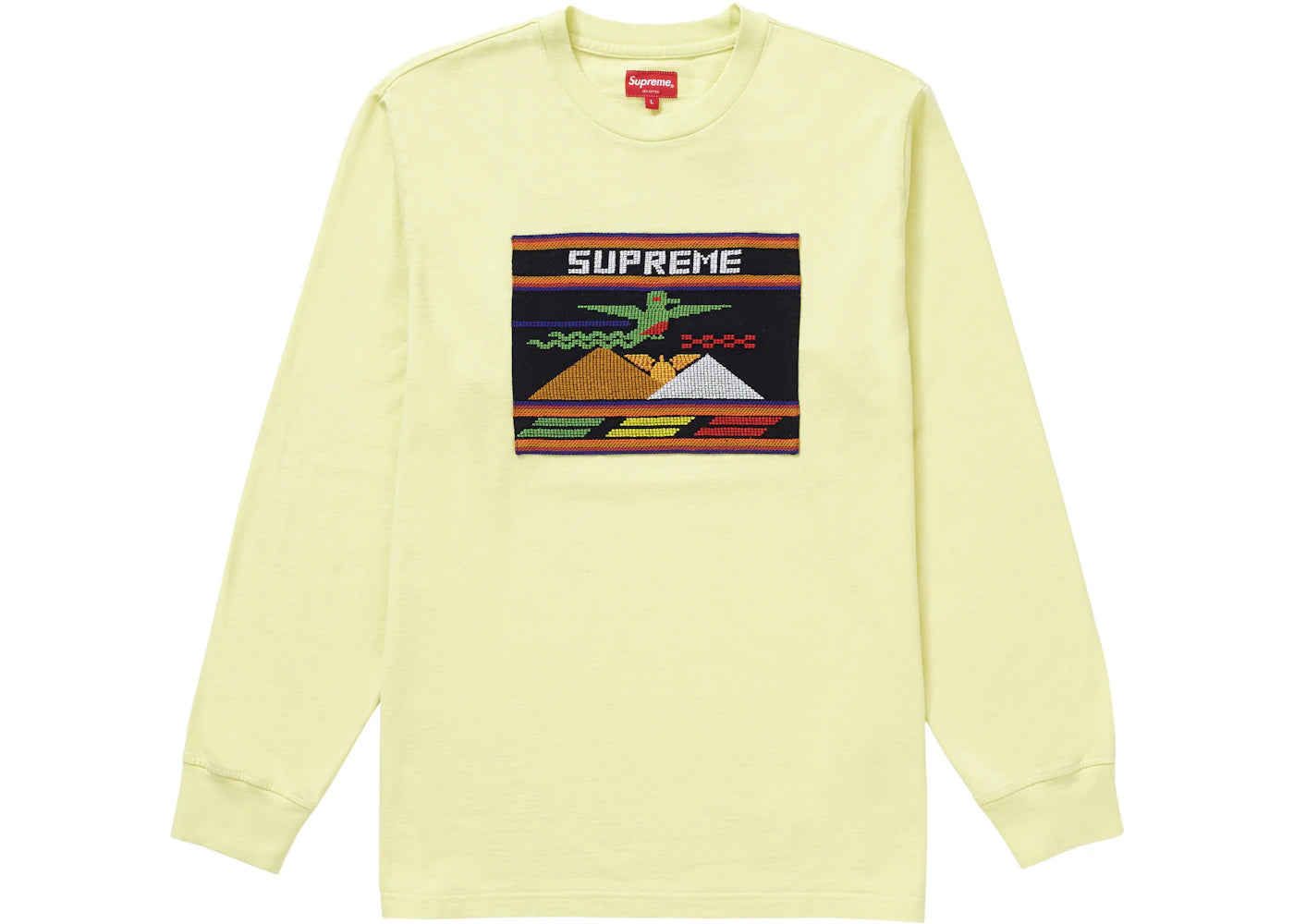 Supreme Needlepoint Patch L/S Top Pale Yellow