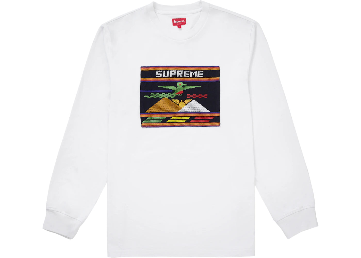 Supreme Needlepoint Patch L/S Top White
