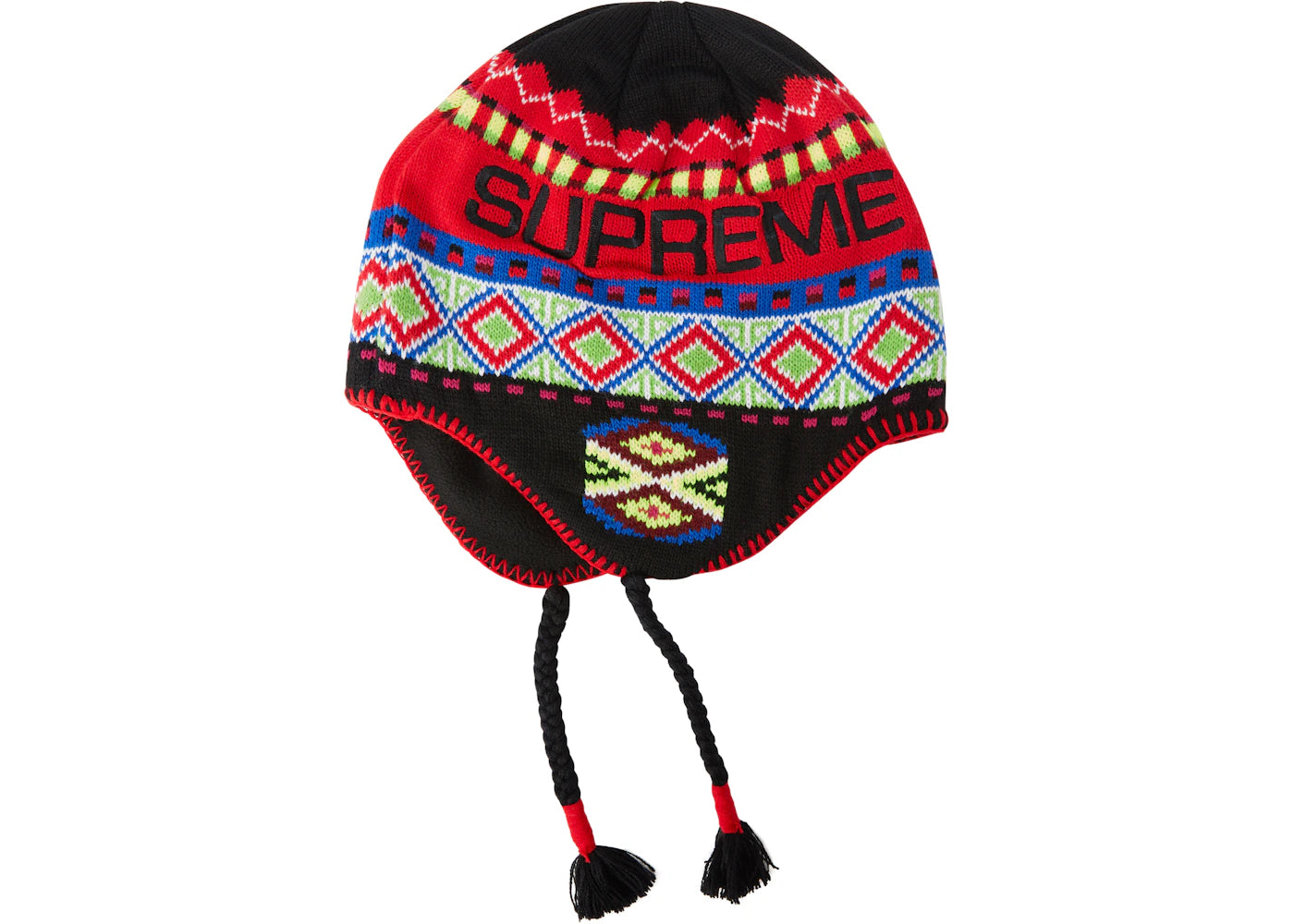 Supreme Nepali Earflap Beanie Black