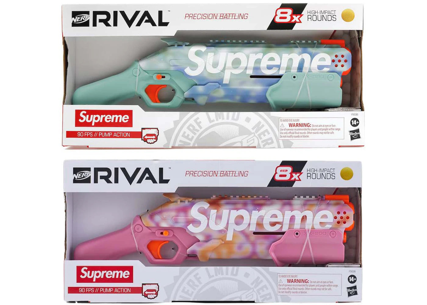 Supreme Nerf Rival Takedown Blaster Set Blue/Pink