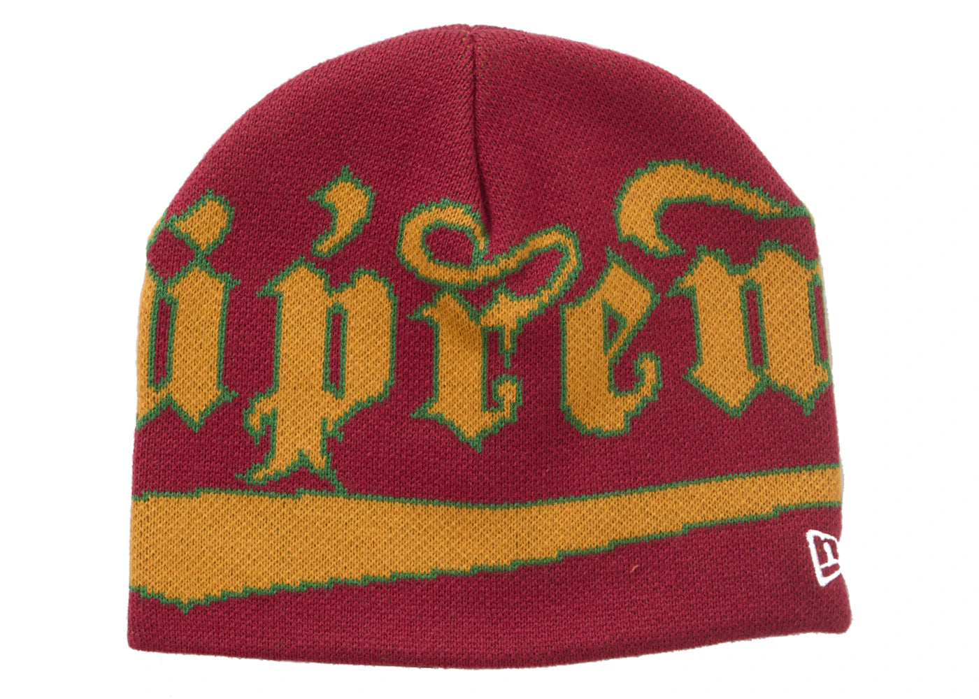 Supreme New Era Accent Beanie Cardinal