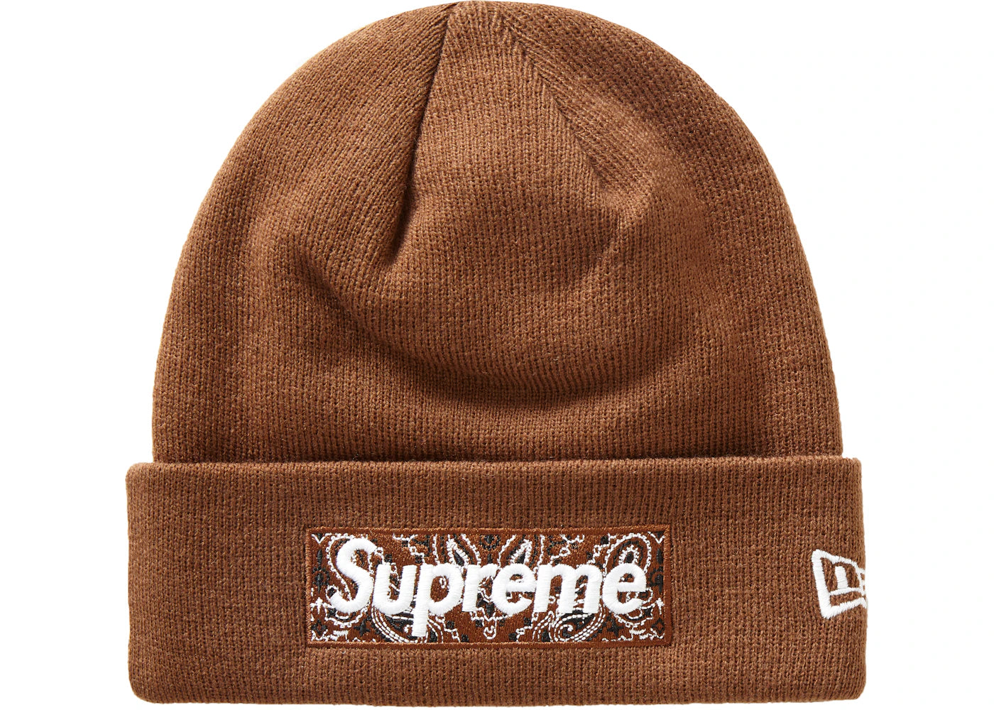 Supreme New Era Box Logo Beanie (FW19) Dark Brown