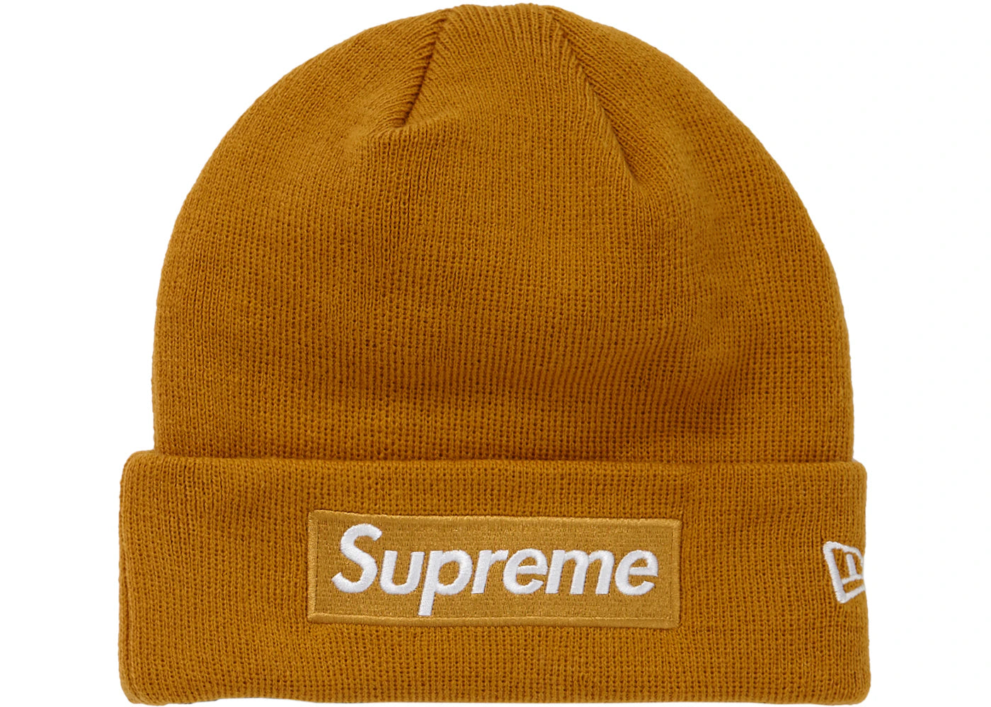 Supreme New Era Box Logo Beanie (FW18) Mustard