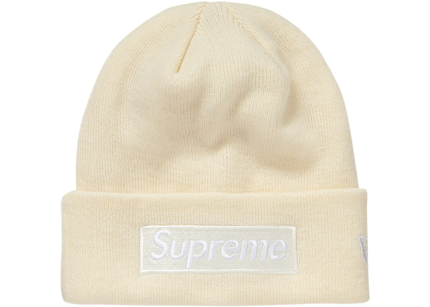 Supreme New Era Box Logo Beanie (FW18) Natural