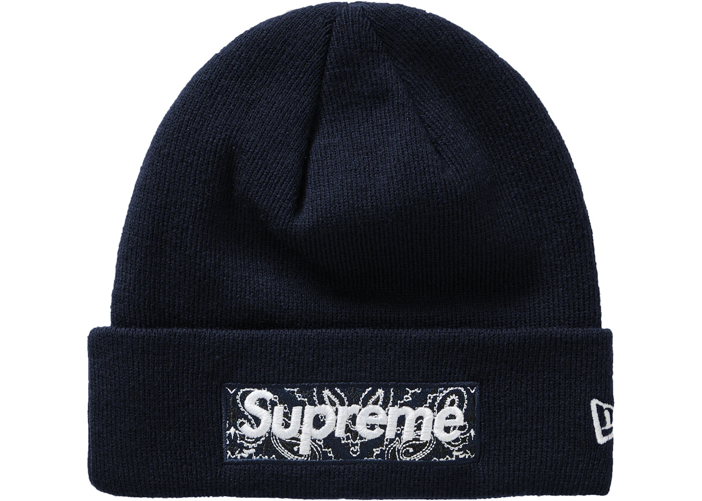 Supreme New Era Box Logo Beanie (FW19) Navy