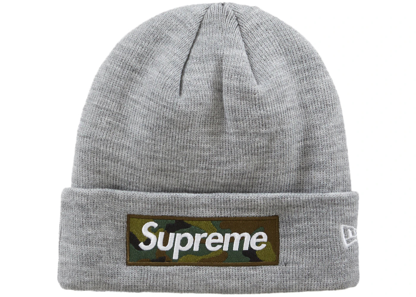 Supreme New Era Box Logo Beanie (FW23) Heather Grey