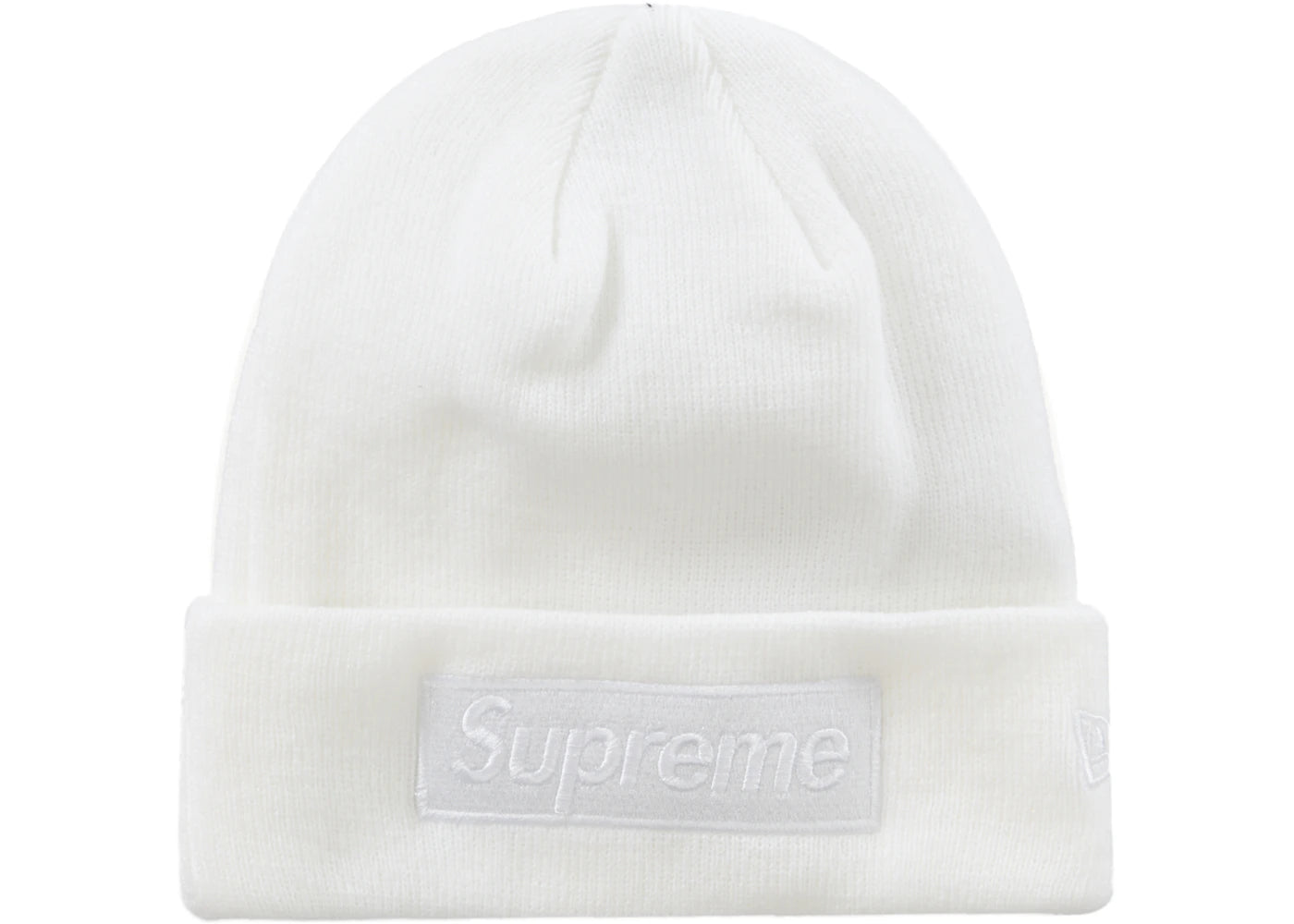 Supreme New Era Box Logo Beanie (FW23) White