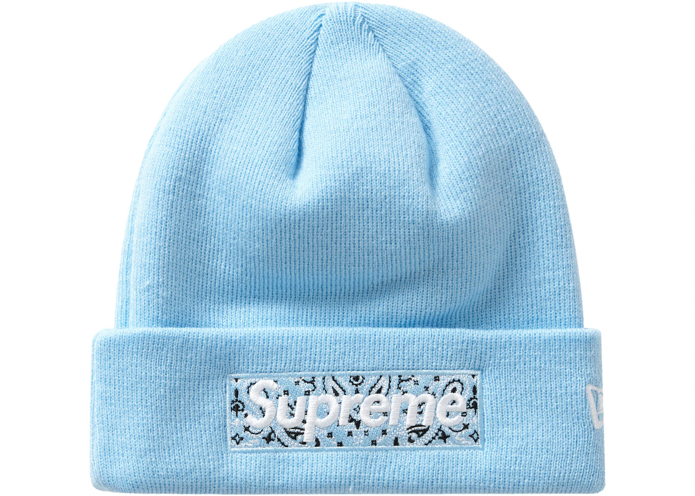 Supreme New Era Box Logo Beanie (FW19) Light Blue