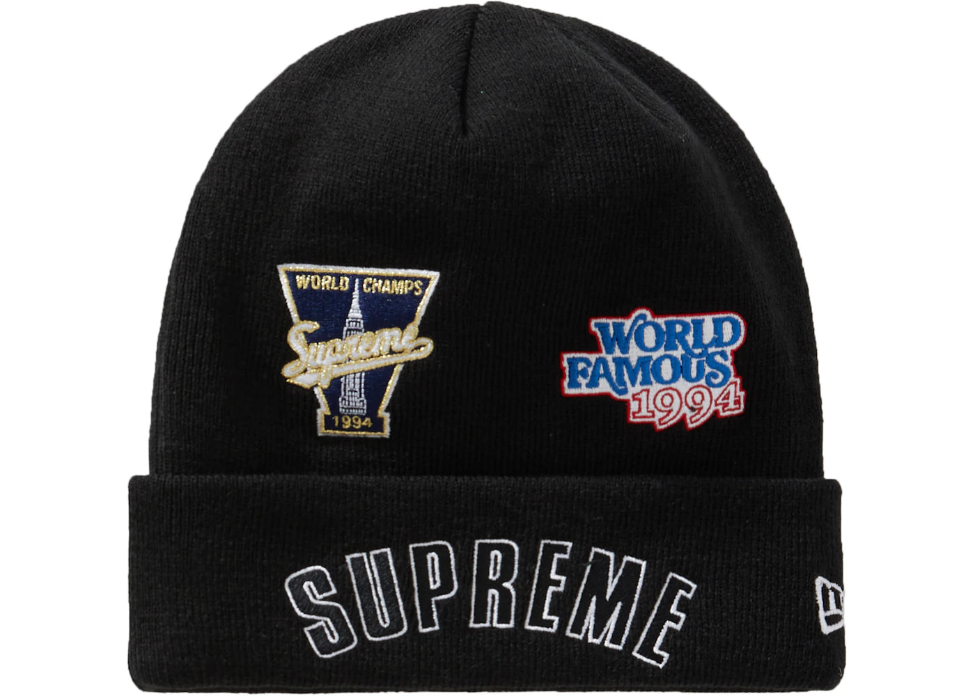 Supreme New Era Championship Beanie Black