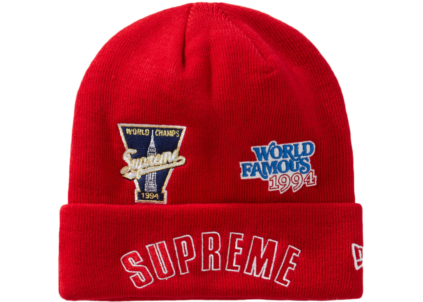 Supreme New Era Championship Beanie Red