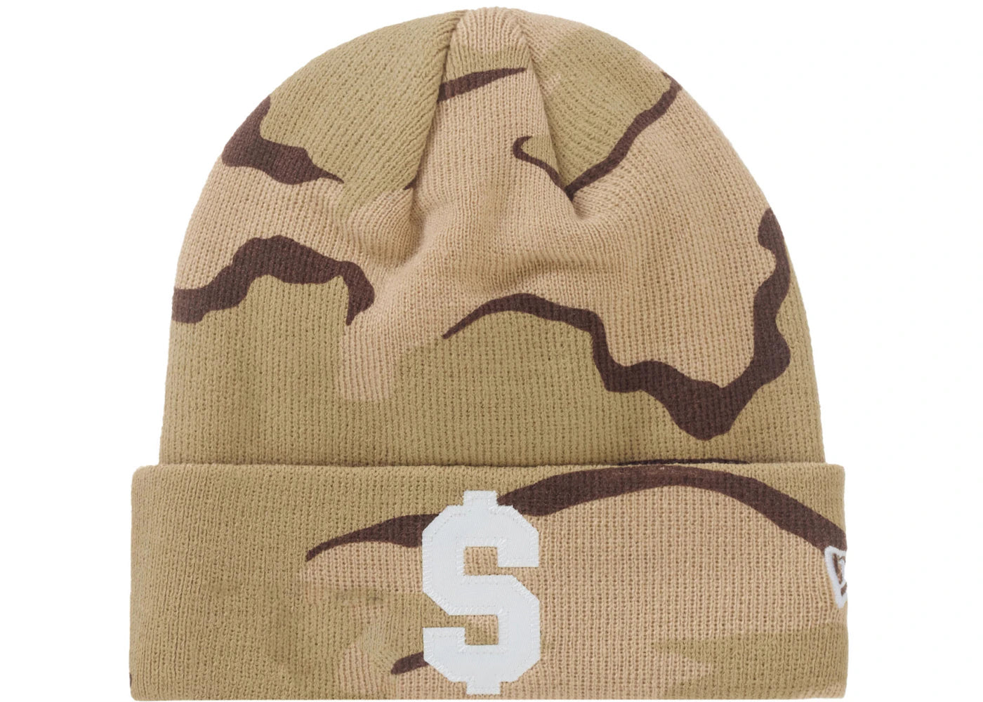 Supreme New Era $ Beanie Desert Camo