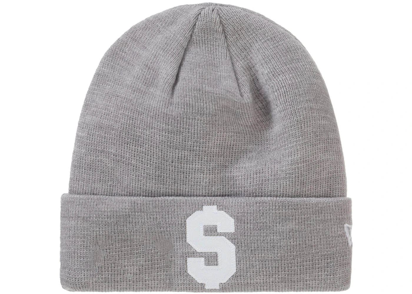 Supreme New Era $ Beanie Heather Grey