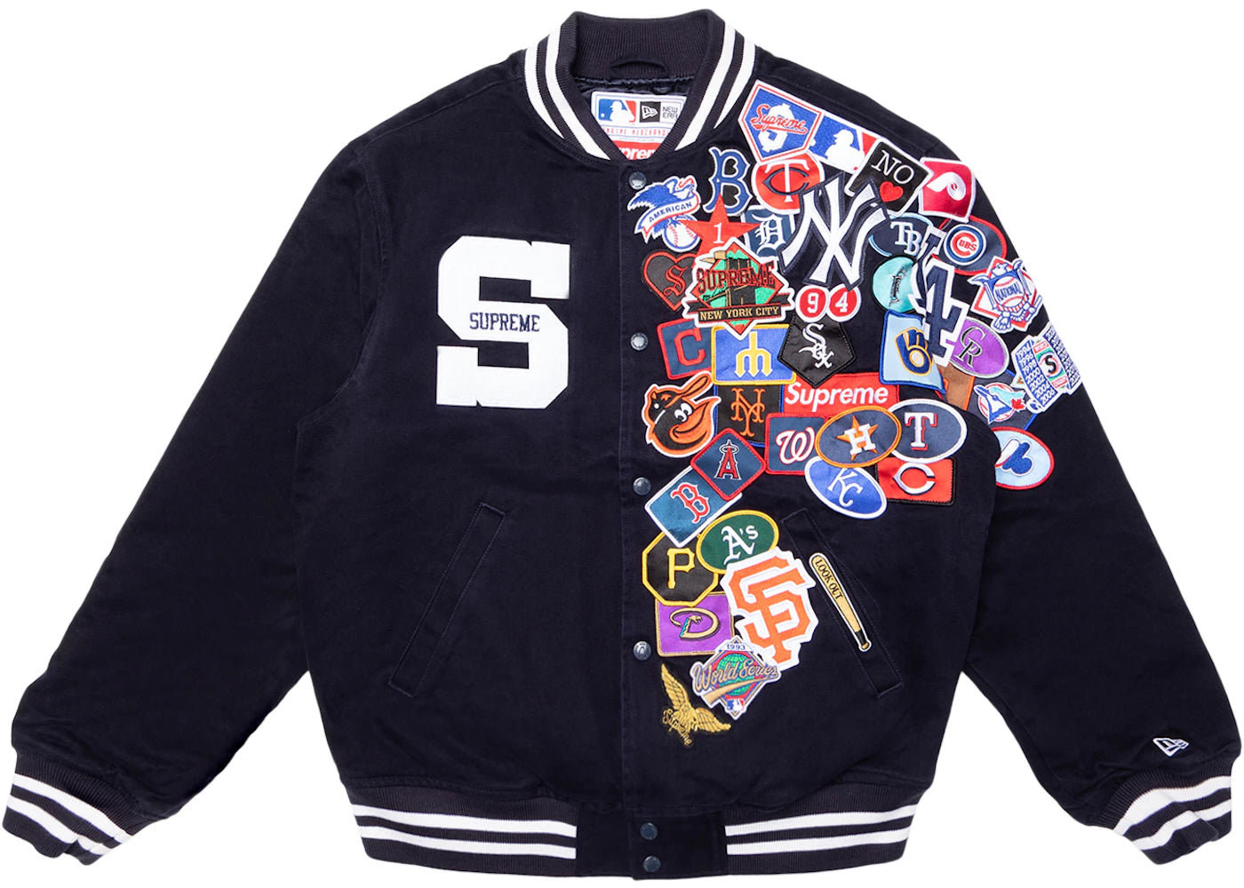 Supreme New Era MLB Varsity Jacket Navy