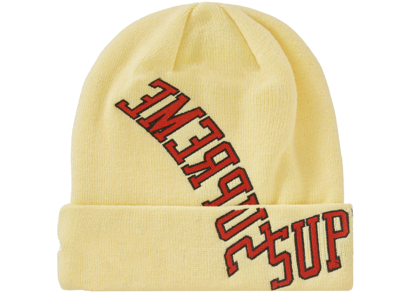 Supreme New Era Multi Arc Beanie Pale Yellow