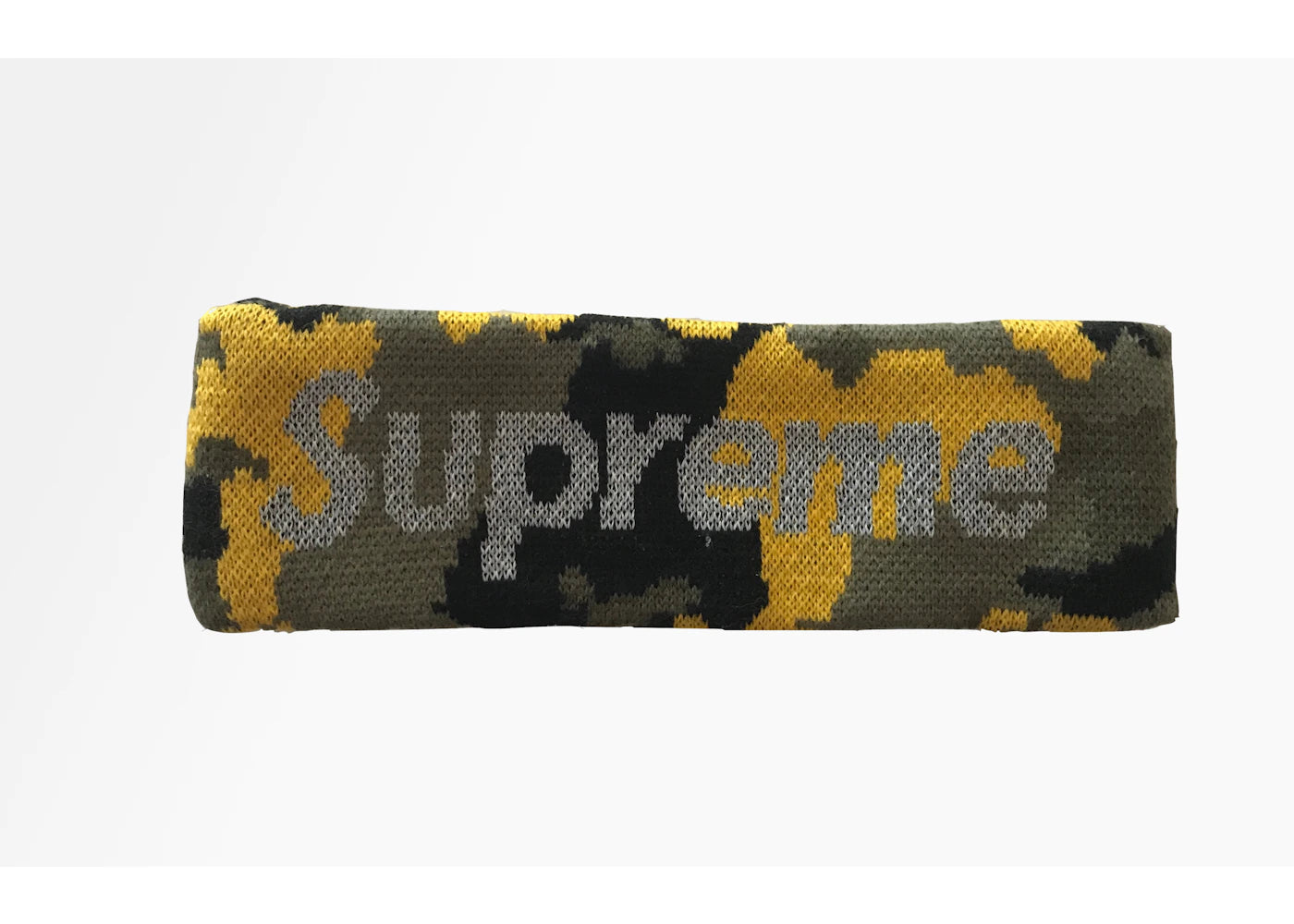 Supreme New Era Reflective Logo Headband (FW 17) Yellow Camo