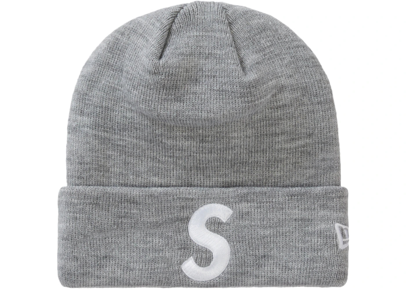 Supreme New Era S Logo Beanie Heather Grey