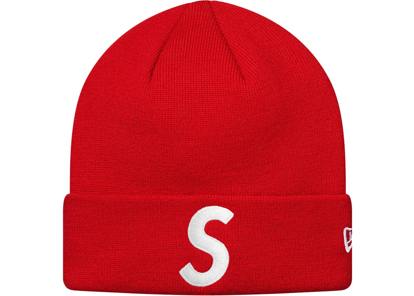 Supreme New Era S Logo Beanie Red