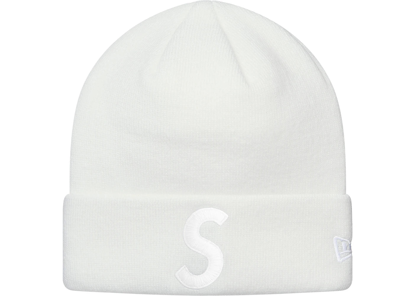 Supreme New Era S Logo Beanie White