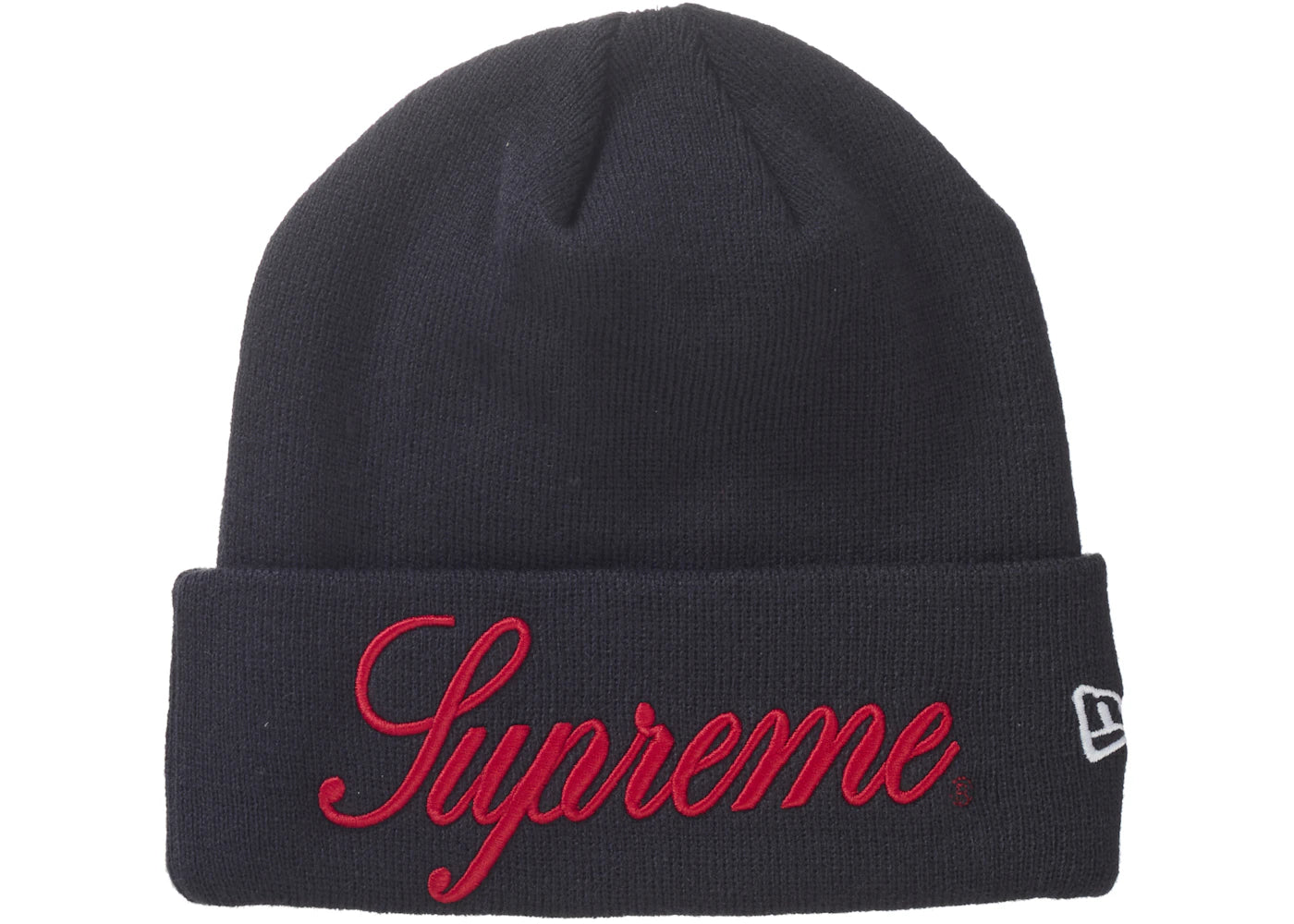 Supreme New Era Script Beanie Navy