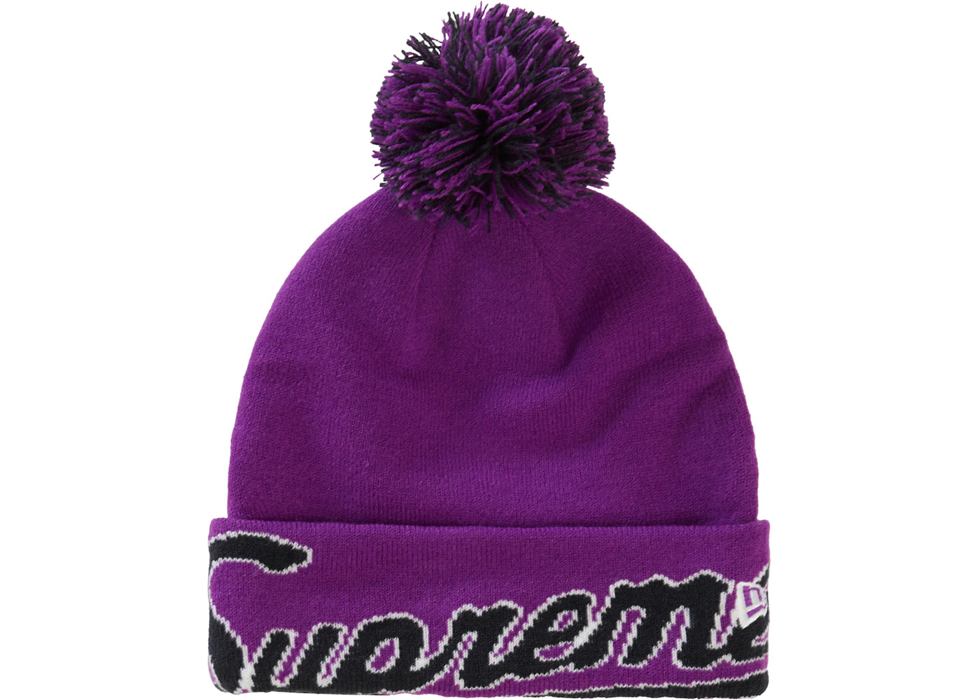 Supreme New Era Script Cuff Beanie Purple