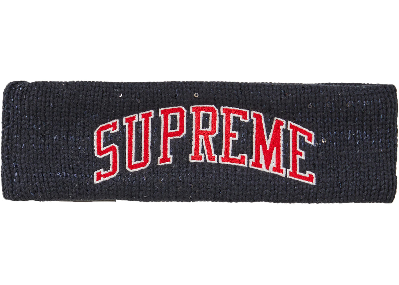 Supreme New Era Sequin Arc Logo Headband Navy