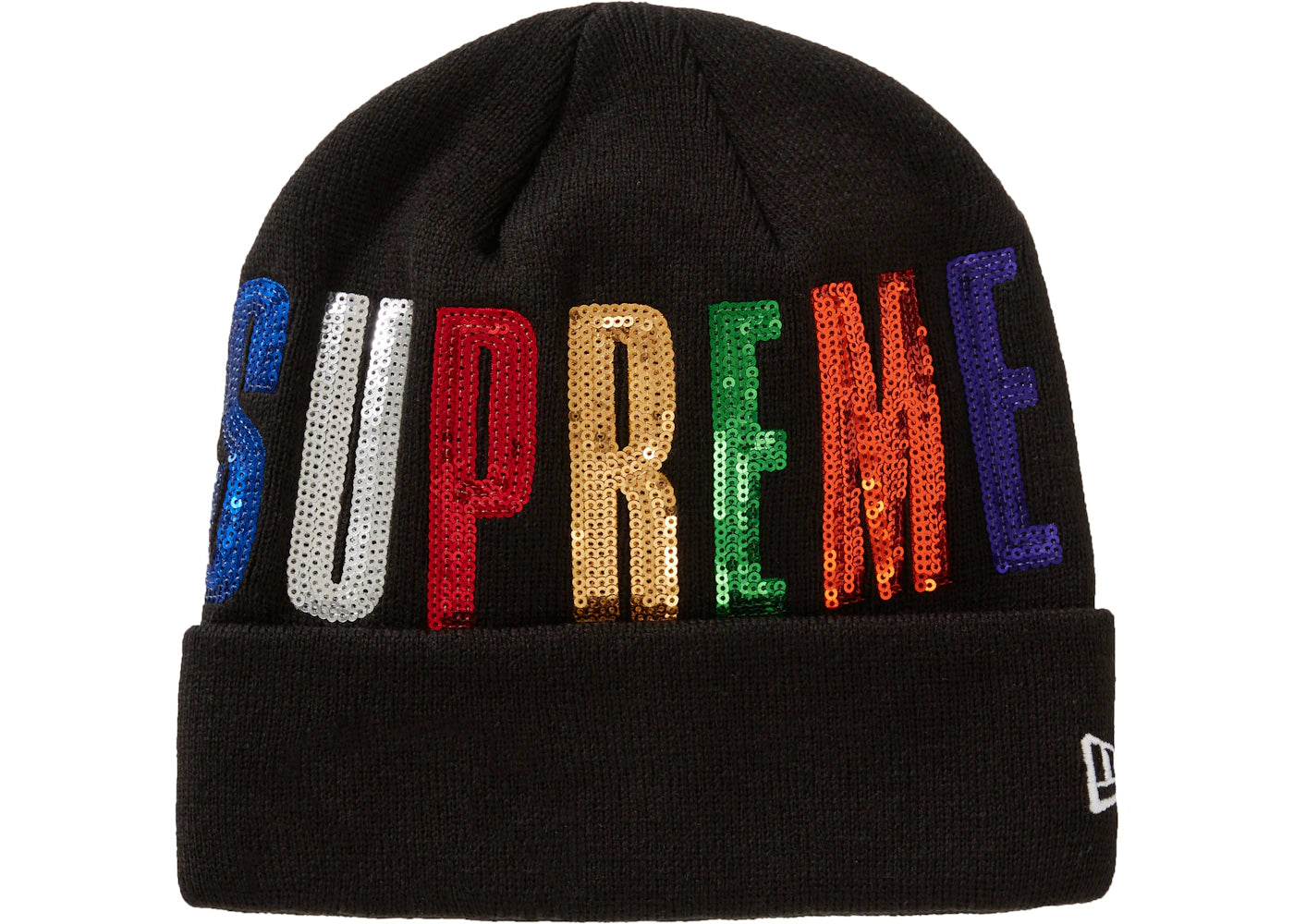 Supreme New Era Sequin Beanie Black