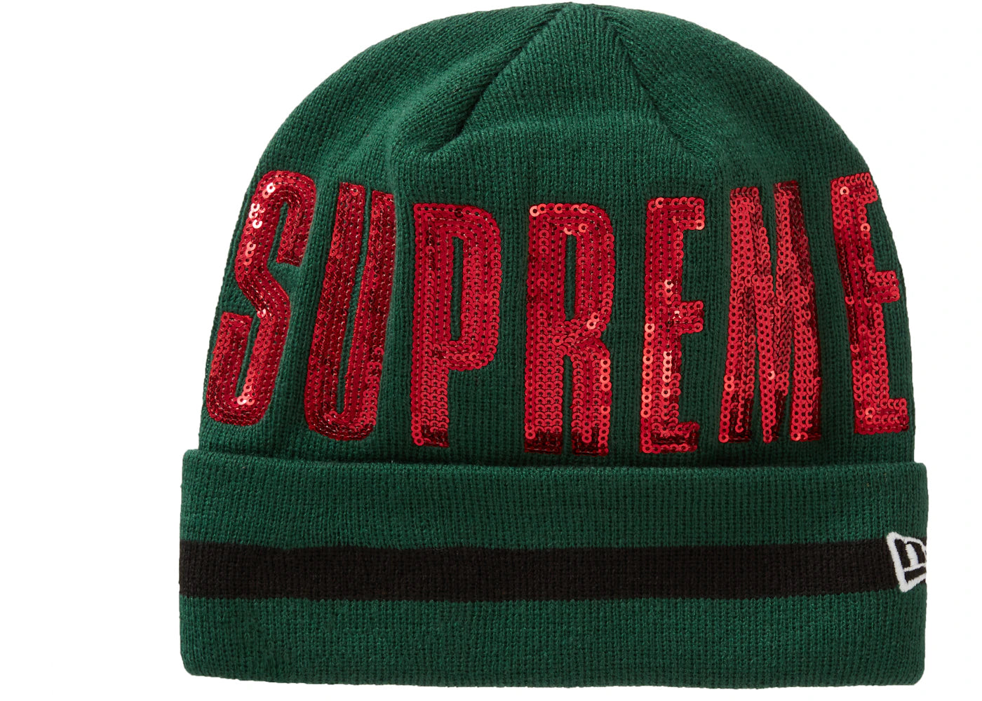 Supreme New Era Sequin Beanie Green