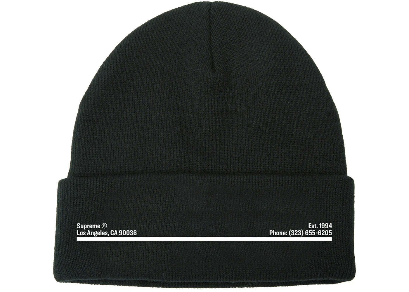 Supreme New Era Shop Beanie Black Los Angeles