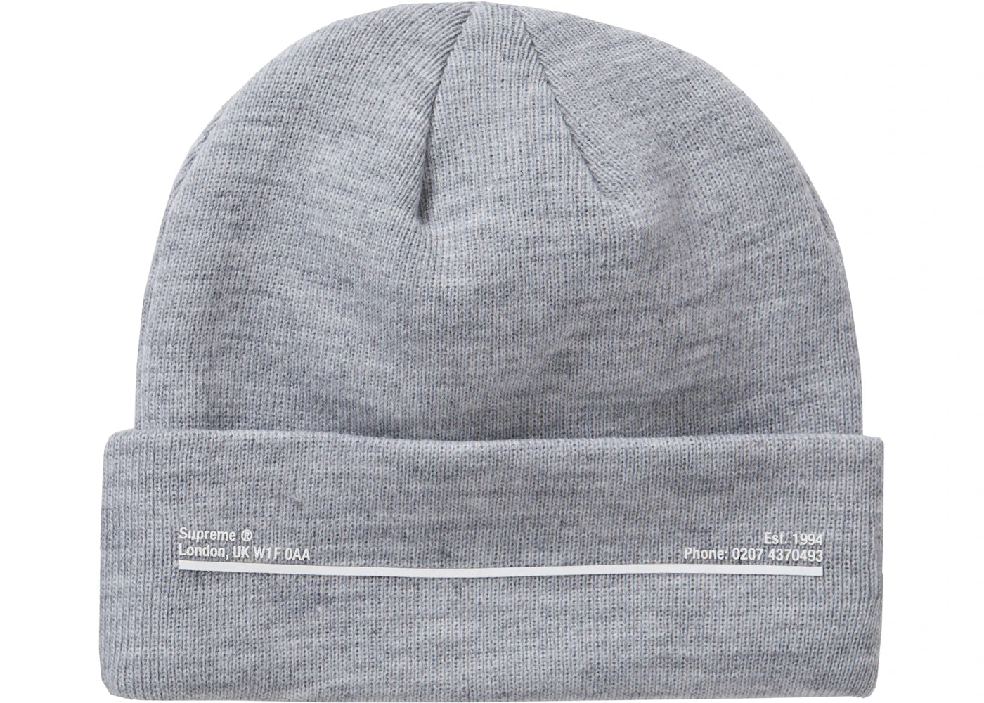 Supreme New Era Shop Beanie Heather Grey London
