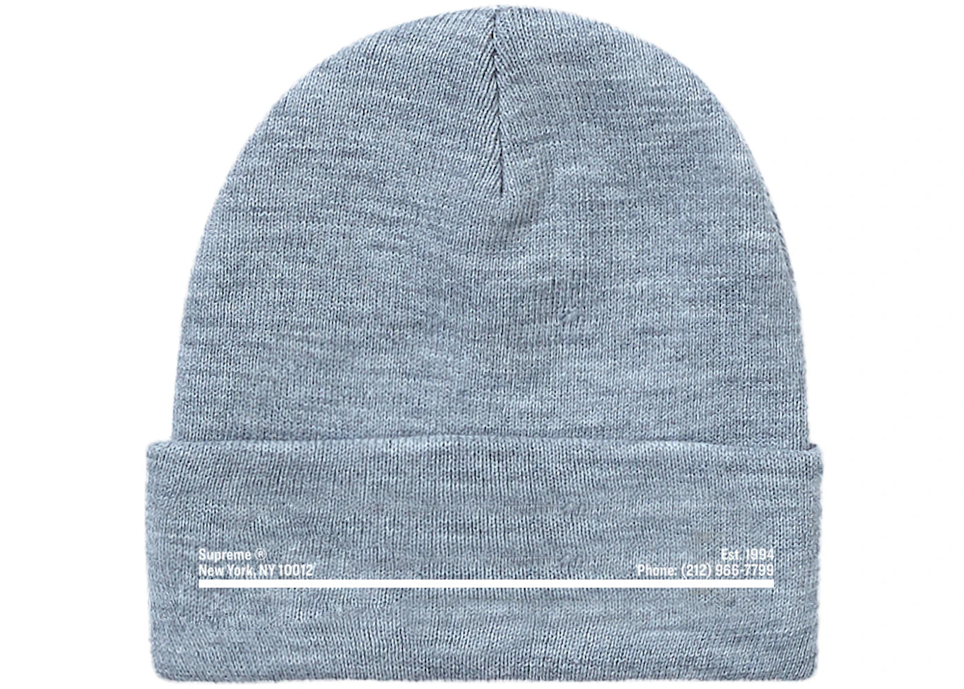 Supreme New Era Shop Beanie Heather Grey New York City