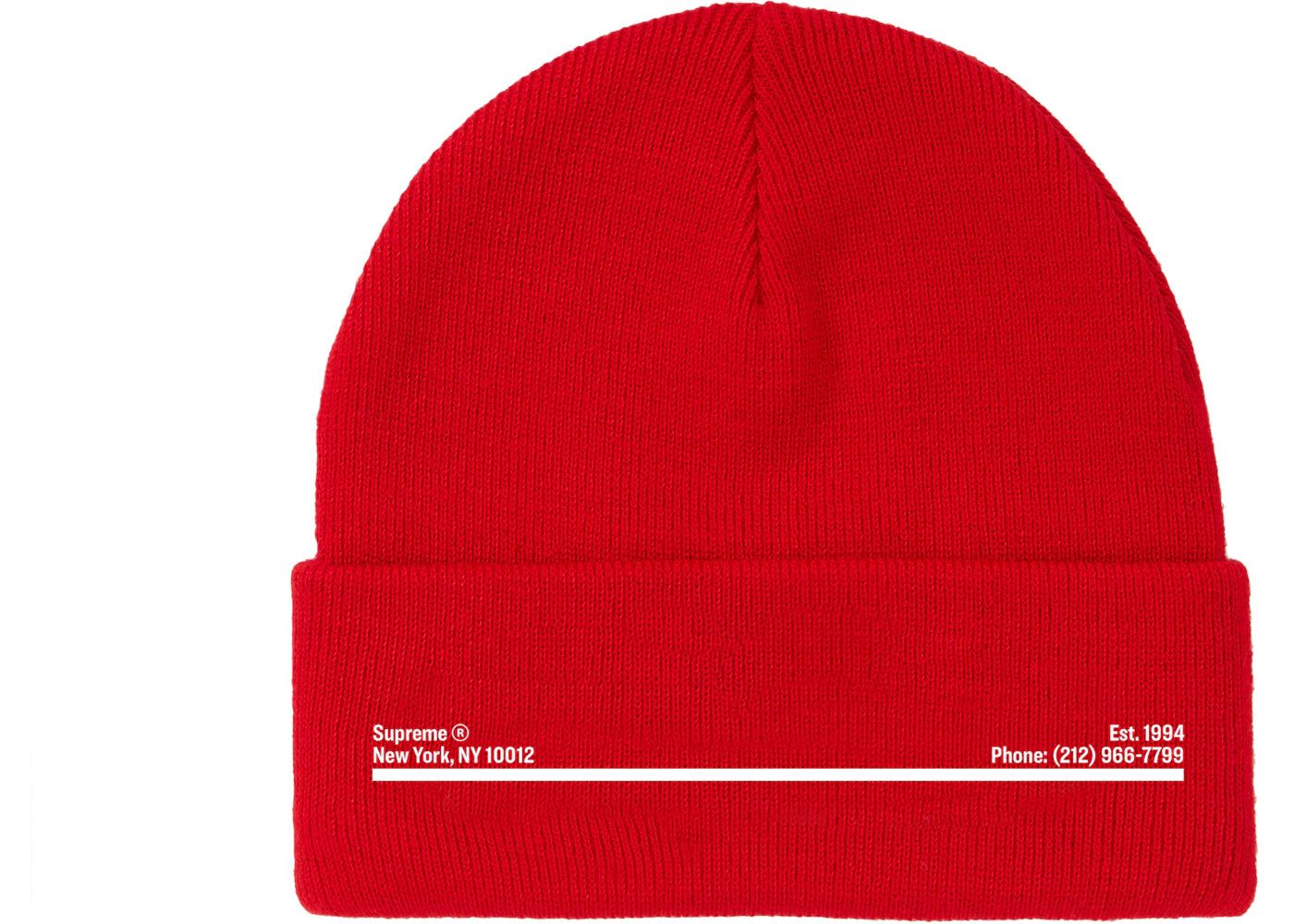 Supreme New Era Shop Beanie Red New York City