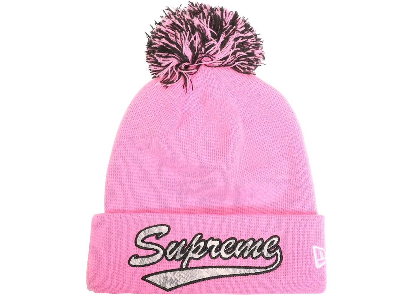 Supreme New Era Snake Script Beanie Pink