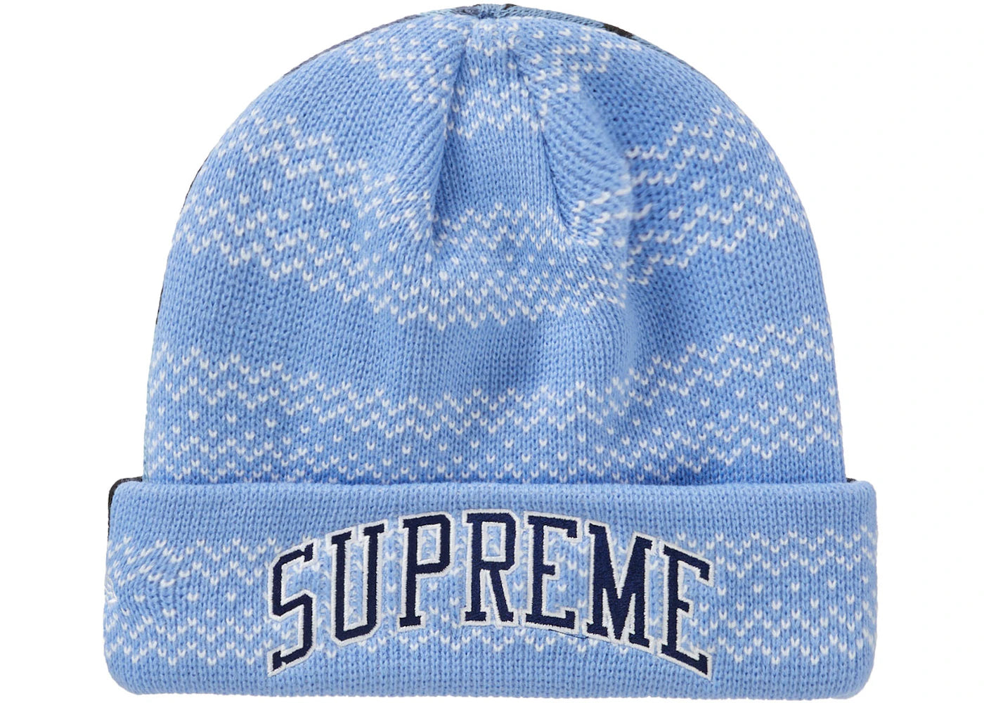 Supreme New Era Split Beanie Blue