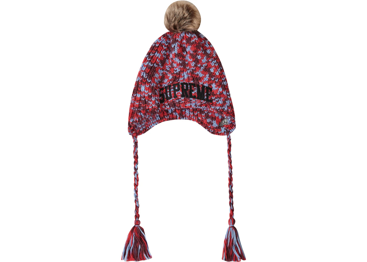 Supreme New Era Toboggan Beanie Red