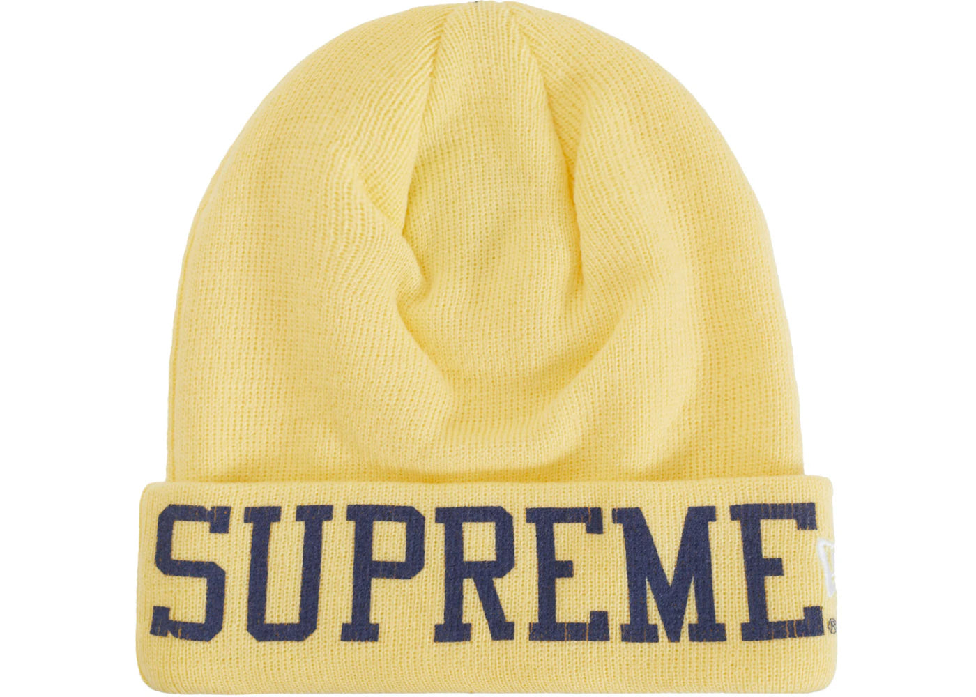 Supreme New Era Varsity Beanie Light Yellow