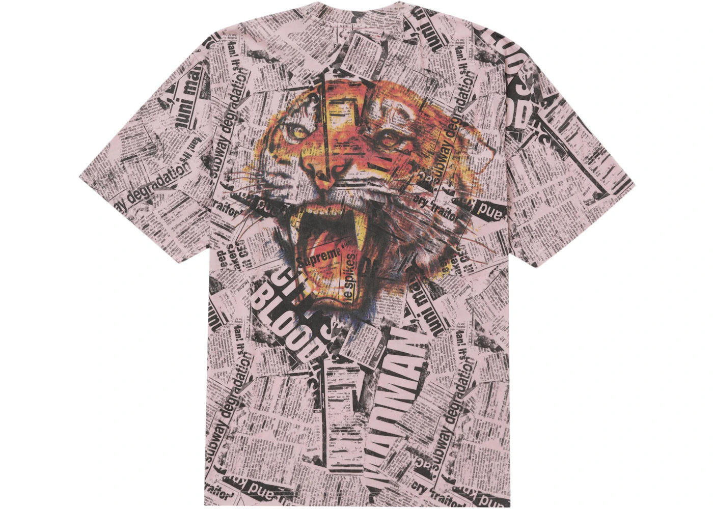 Supreme Newspaper S/S Top Pink