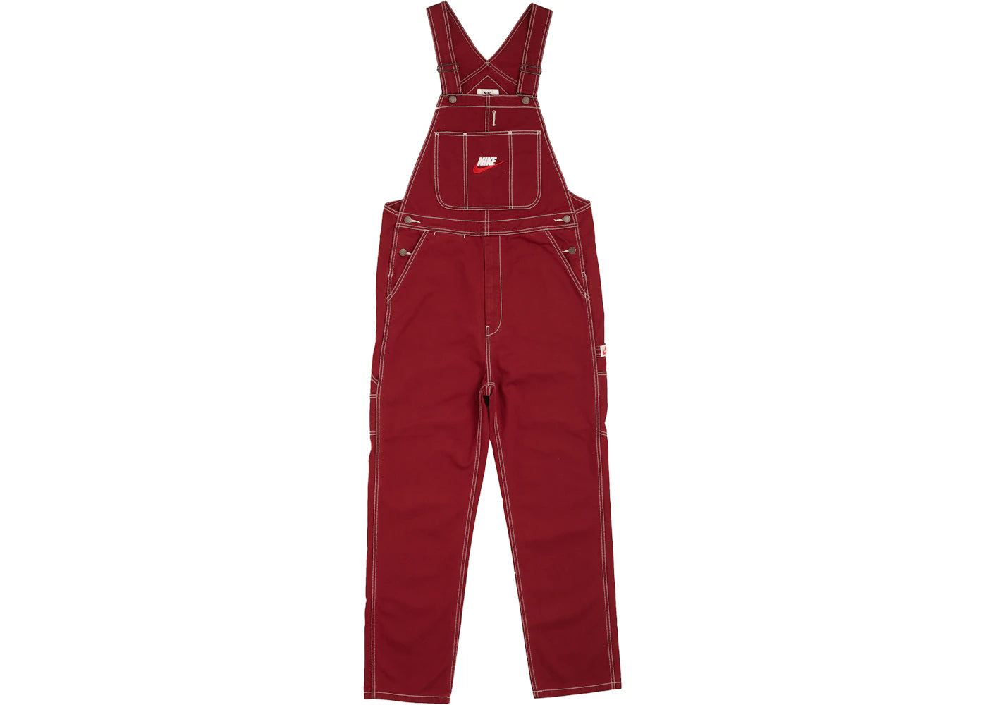 Supreme Nike Cotton Twill Overalls Burgundy
