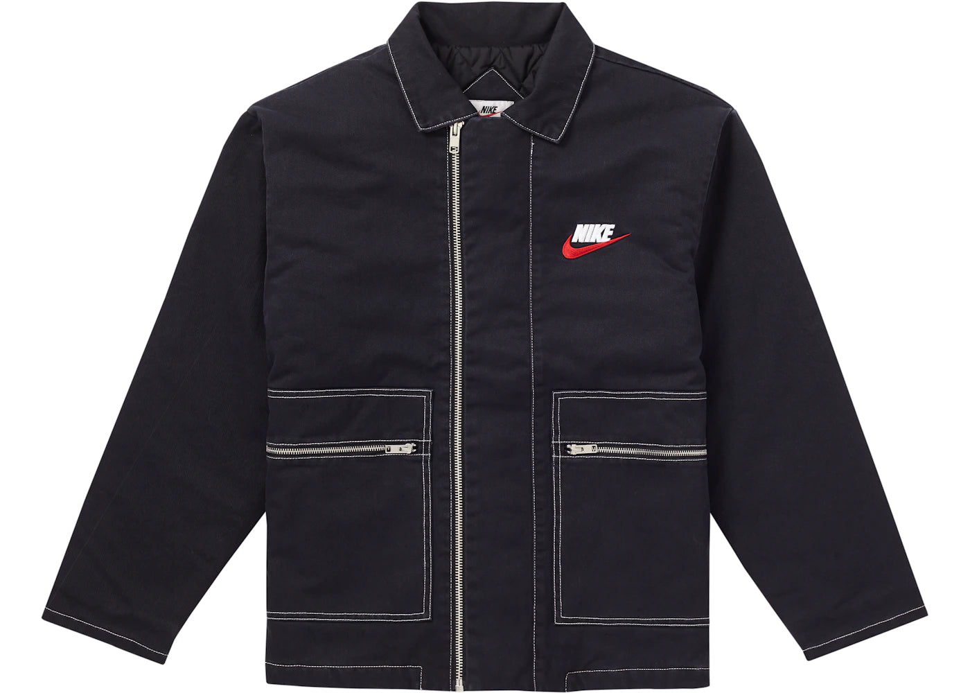 Supreme Nike Double Zip Quilted Work Jacket Black