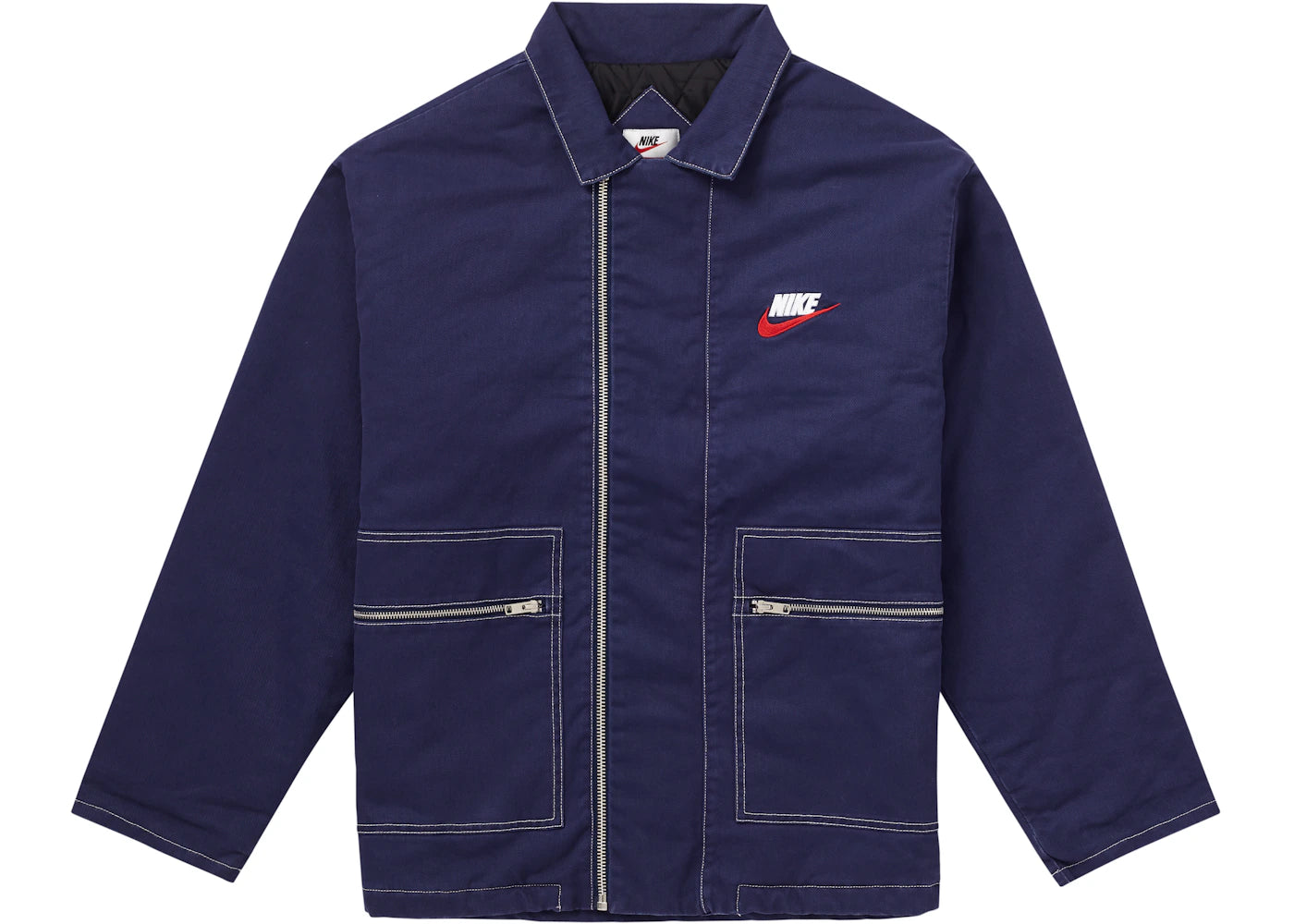 Supreme Nike Double Zip Quilted Work Jacket Navy