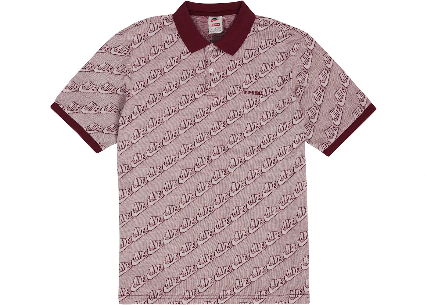 Supreme Nike Jacquard Polo Burgundy