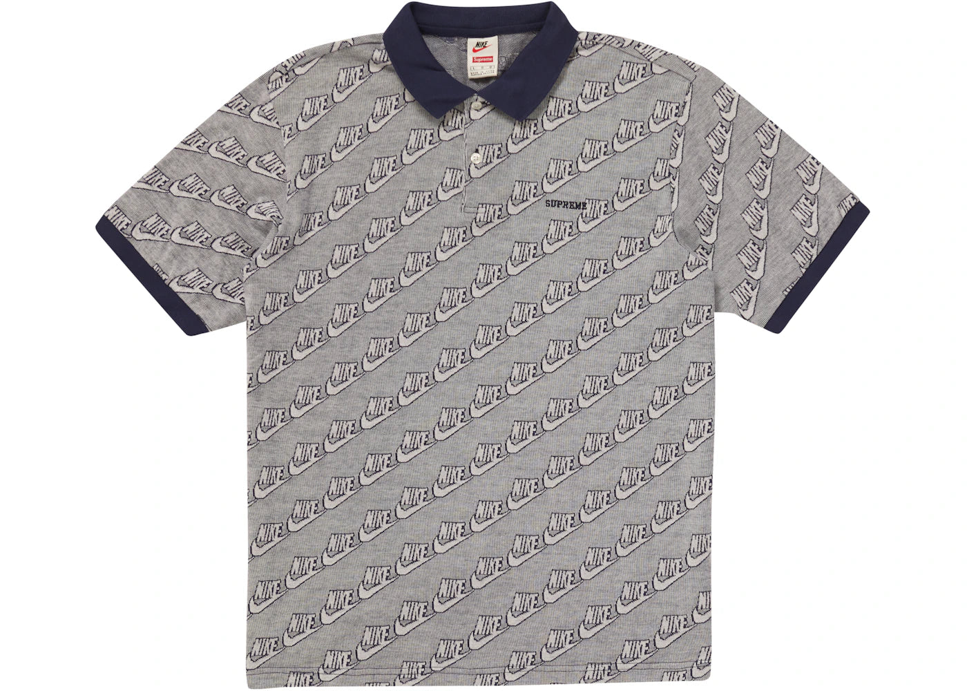 Supreme Nike Jacquard Polo Navy
