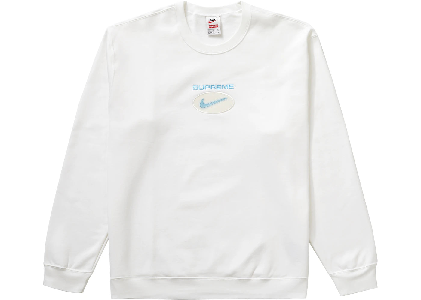 Supreme Nike Jewel Crewneck White