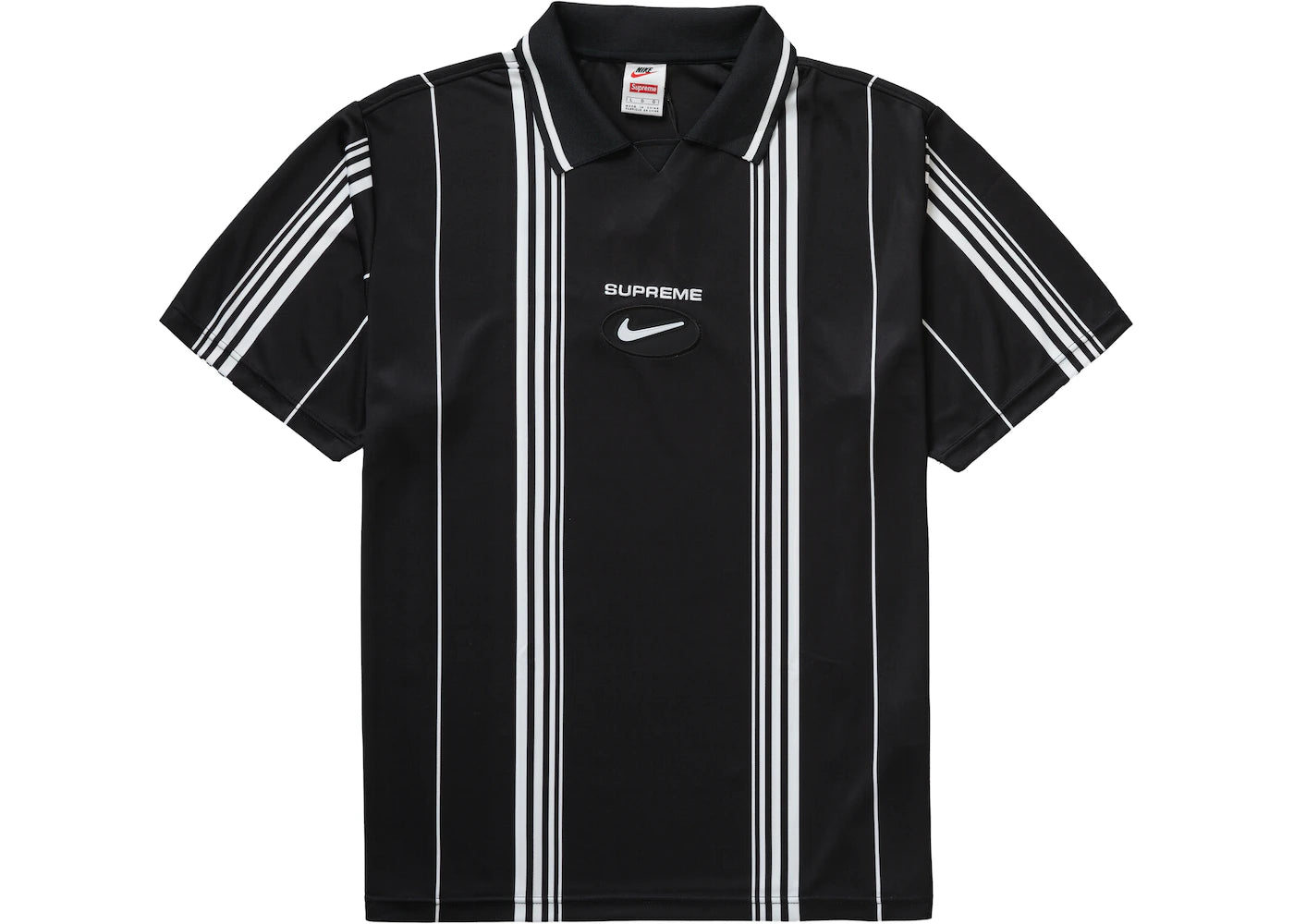 Supreme Nike Jewel Stripe Soccer Jersey Black