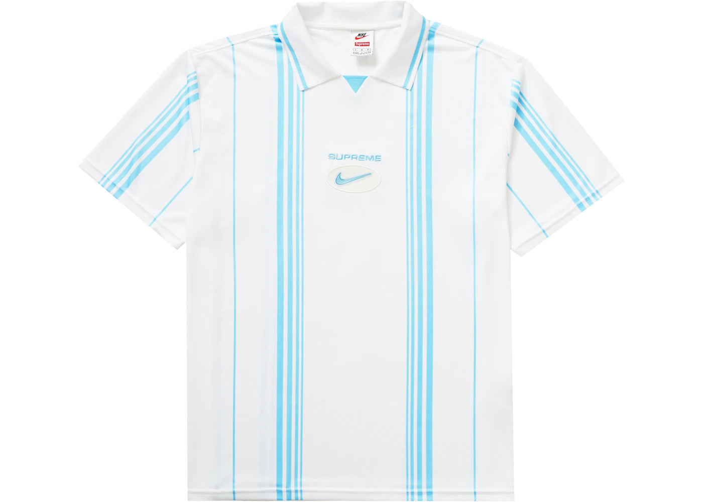 Supreme Nike Jewel Stripe Soccer Jersey White