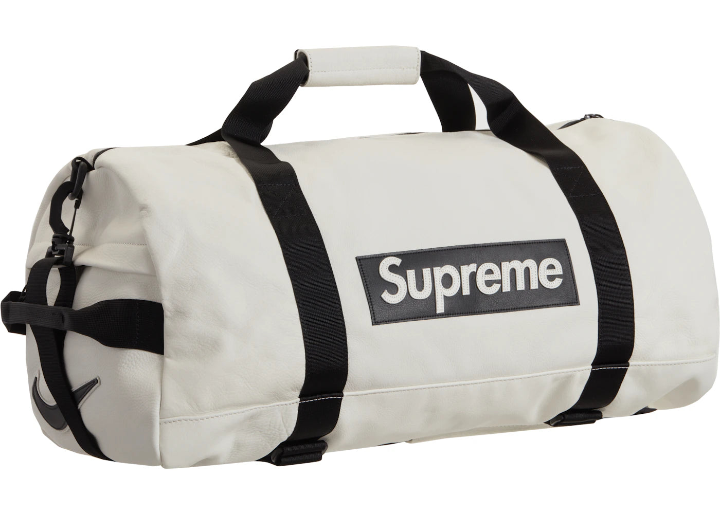 Supreme Nike Leather Duffle Bag White