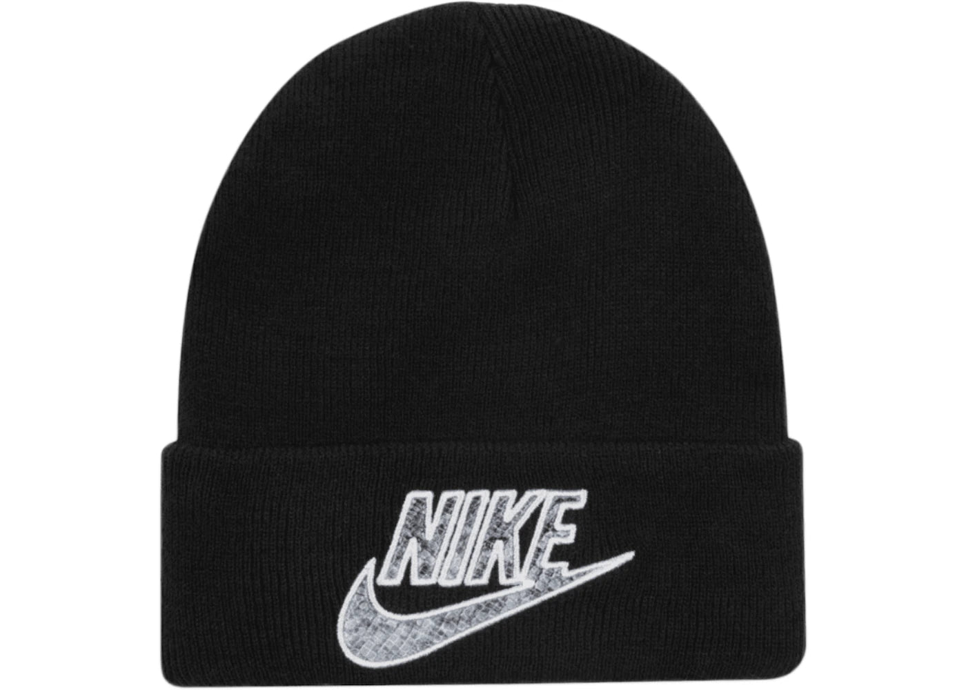 Supreme Nike Snakeskin Beanie Black