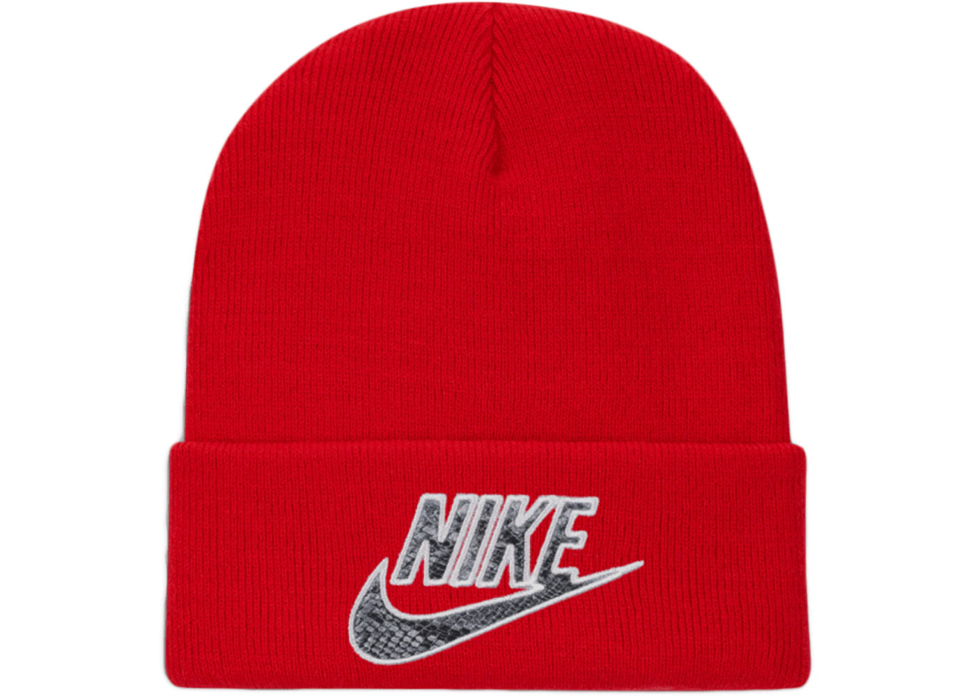 Supreme Nike Snakeskin Beanie Red