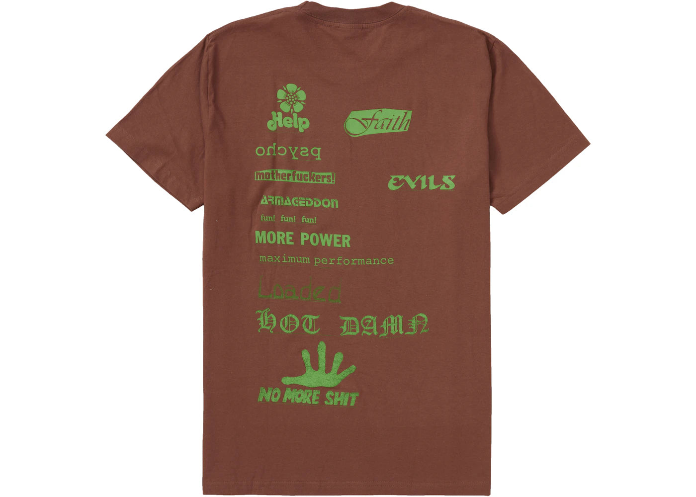 Supreme No More Shit Tee Brown