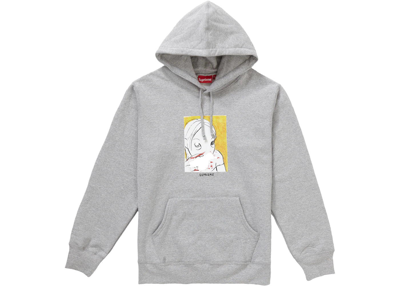 Supreme Nose Bleed Hooded Sweatshirt Heather Grey