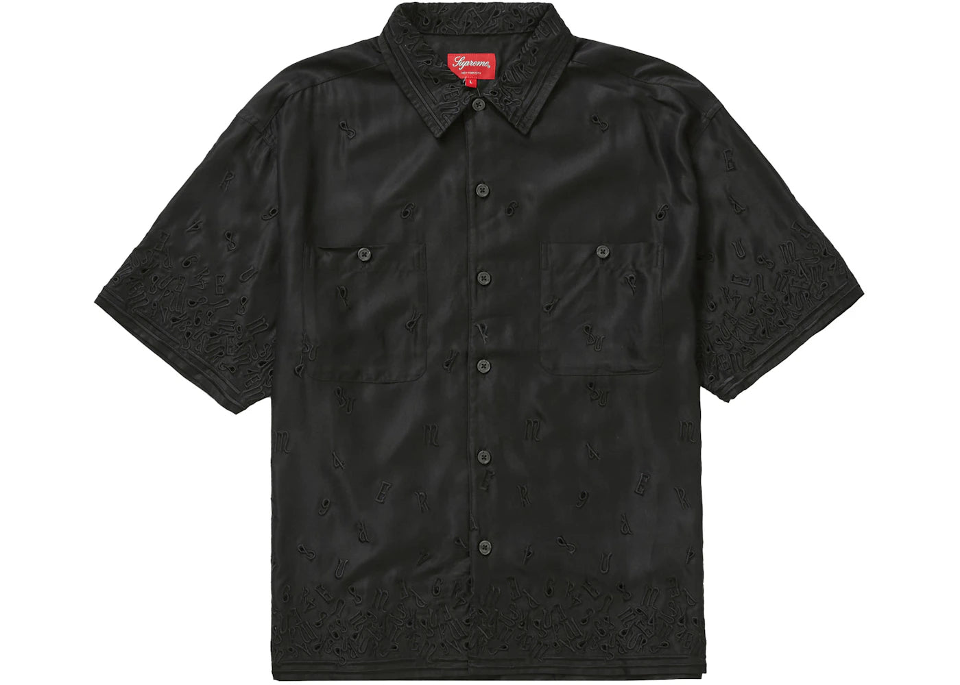 Supreme Nouveau Embroidered S/S Shirt Black